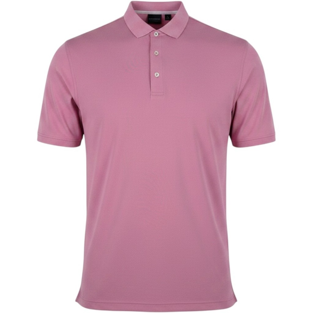 Dunning‎ Golf Mens 3XL Pink Short Sleeve Performance Polo Shirt Stretch Pique